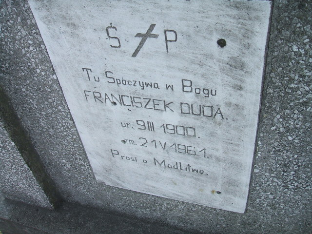 Franciszek Duda 1900 Nowa Sól - Grobonet - Wyszukiwarka osób pochowanych