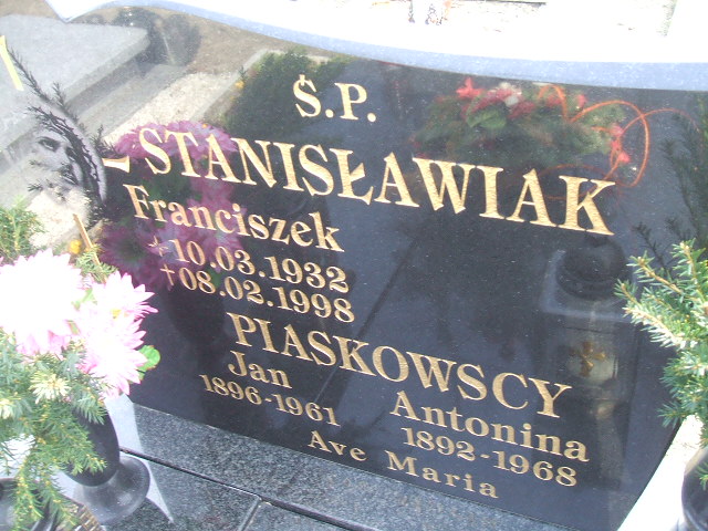 Jan Piaskowski 1896 Nowa Sól - Grobonet - Wyszukiwarka osób pochowanych