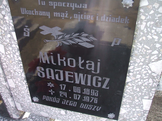 Mikołaj Sajewicz 1893 Nowa Sól - Grobonet - Wyszukiwarka osób pochowanych