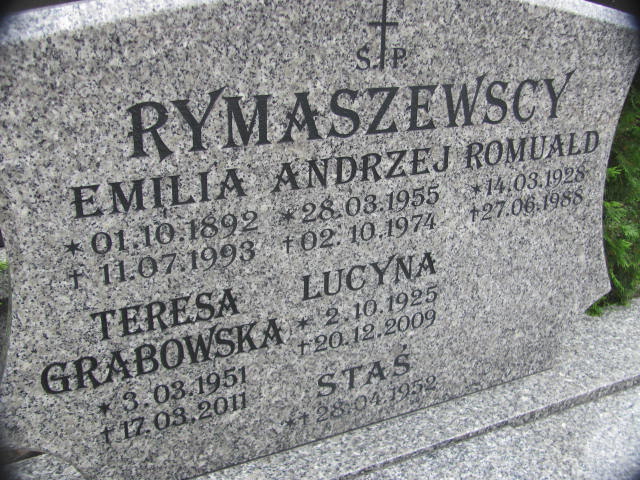 Stanisław Rymaszewski 1952 Nowa Sól - Grobonet - Wyszukiwarka osób pochowanych