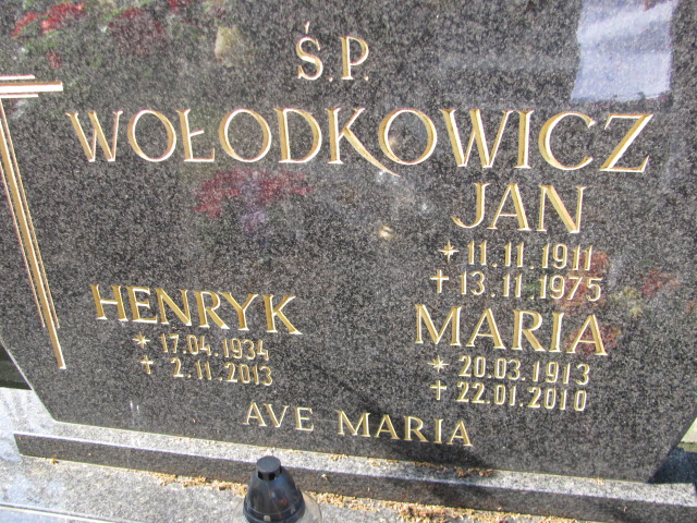 Maria Wołodkowicz 1913 Nowa Sól - Grobonet - Wyszukiwarka osób pochowanych