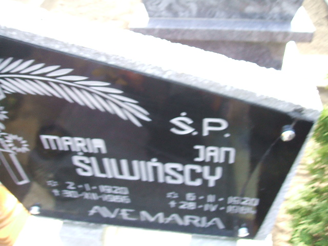 Maria Śliwińska 1920 Nowa Sól - Grobonet - Wyszukiwarka osób pochowanych