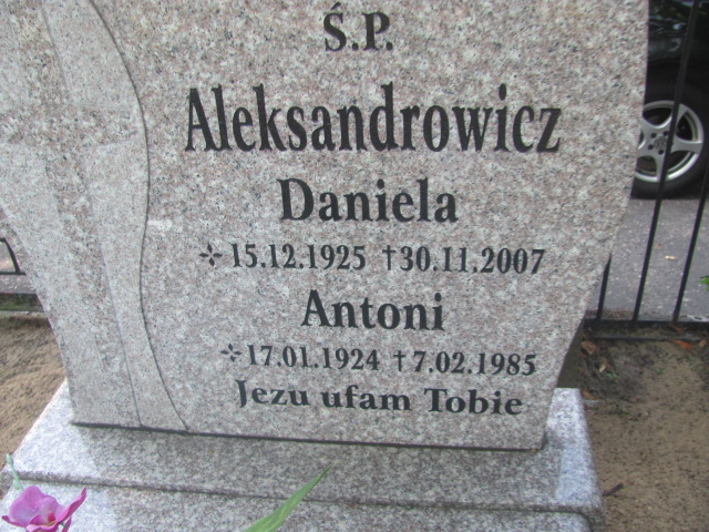 Daniela Aleksandrowicz 1925 Nowa Sól - Grobonet - Wyszukiwarka osób pochowanych