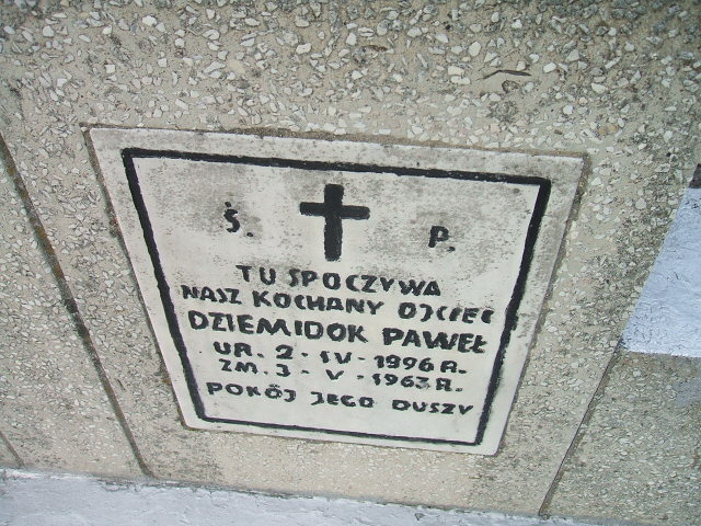 Paweł Dziemidok 1896 Nowa Sól - Grobonet - Wyszukiwarka osób pochowanych