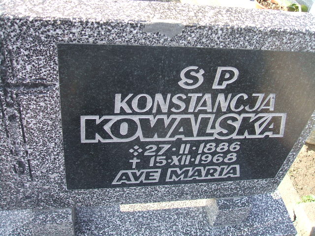 Konstancja Kowalska 1886 Nowa Sól - Grobonet - Wyszukiwarka osób pochowanych