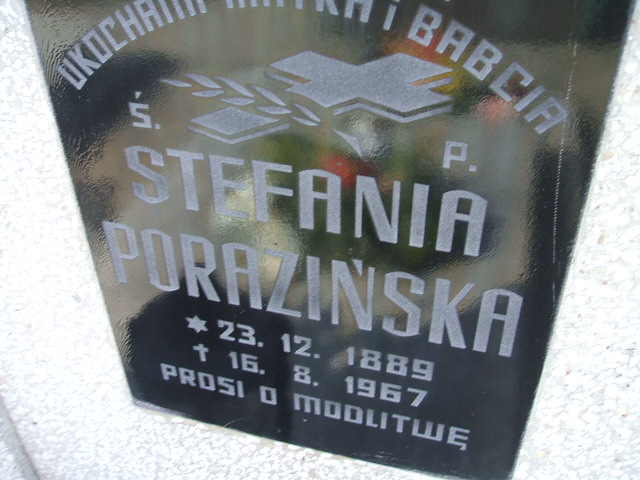 Stefania Porazińska 1889 Nowa Sól - Grobonet - Wyszukiwarka osób pochowanych