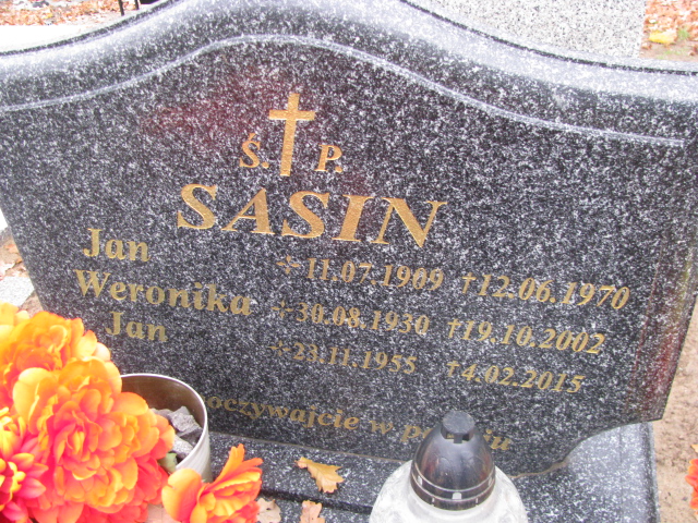 Jan Sasin 1909 Nowa Sól - Grobonet - Wyszukiwarka osób pochowanych