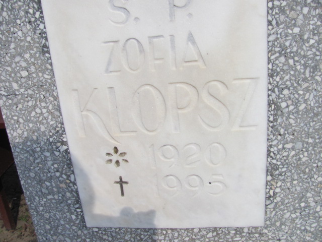 Zofia Klopsz 1920 Nowa Sól - Grobonet - Wyszukiwarka osób pochowanych
