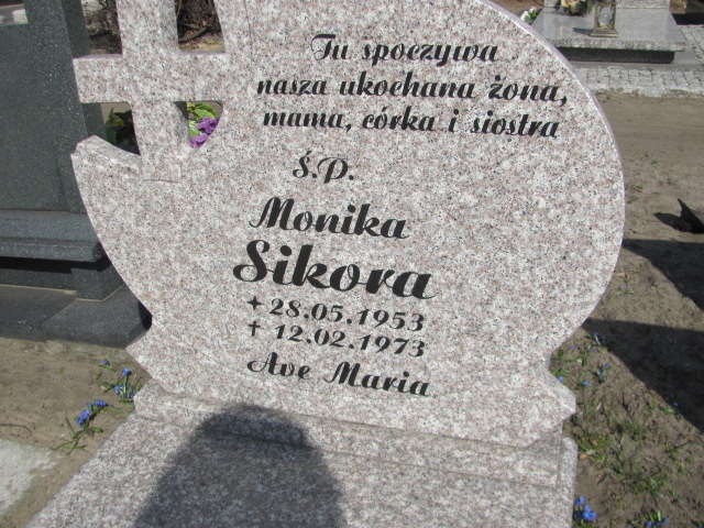 Monika Sikora 1953 Nowa Sól - Grobonet - Wyszukiwarka osób pochowanych