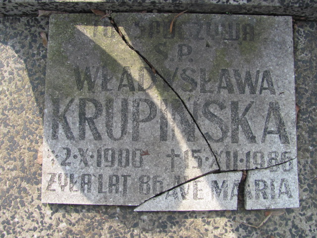 Władysława Krupińska 1900 Nowa Sól - Grobonet - Wyszukiwarka osób pochowanych