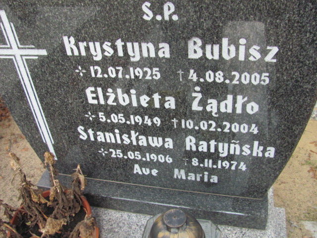 Stanisława Ratyńska 1906 Nowa Sól - Grobonet - Wyszukiwarka osób pochowanych