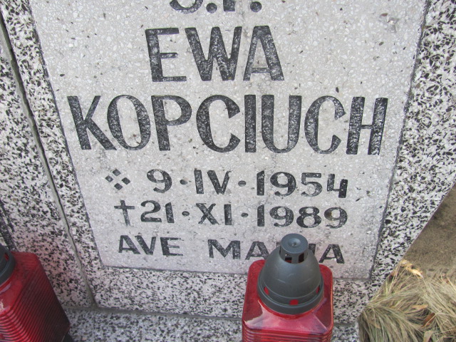 Ewa Kopciuch 1954 Nowa Sól - Grobonet - Wyszukiwarka osób pochowanych