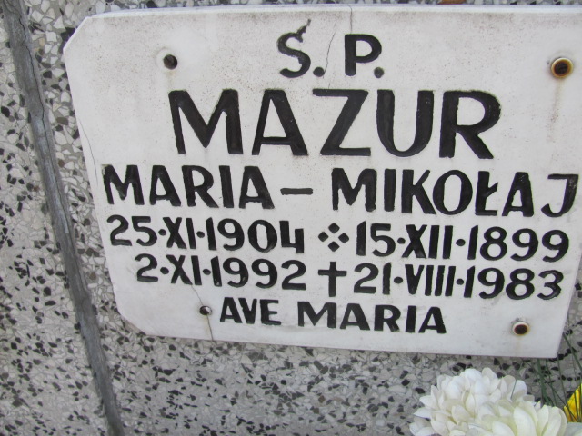 Mikołaj Mazur 1899 Nowa Sól - Grobonet - Wyszukiwarka osób pochowanych
