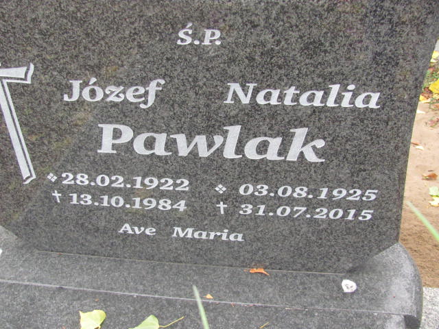 Józef Pawlak 1922 Nowa Sól - Grobonet - Wyszukiwarka osób pochowanych