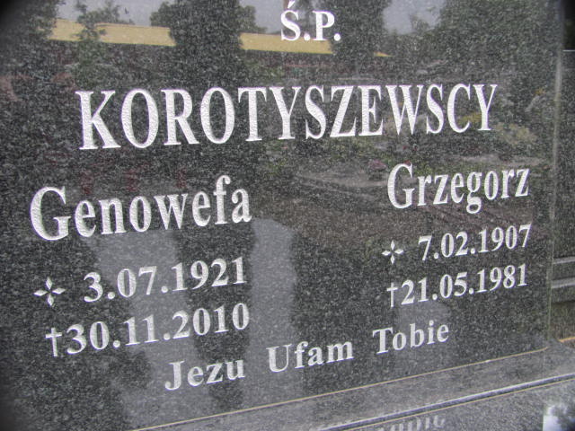 Grzegorz Korotyszewski 1907 Nowa Sól - Grobonet - Wyszukiwarka osób pochowanych