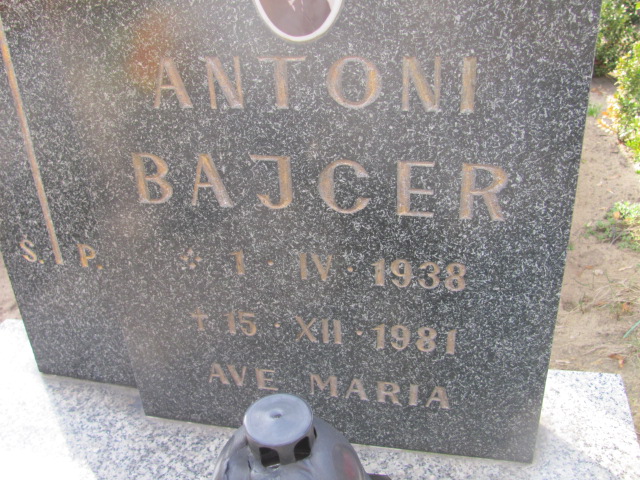 Antoni Bajcer 1938 Nowa Sól - Grobonet - Wyszukiwarka osób pochowanych