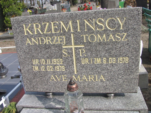 Tomasz Krzemiński 1978 Nowa Sól - Grobonet - Wyszukiwarka osób pochowanych