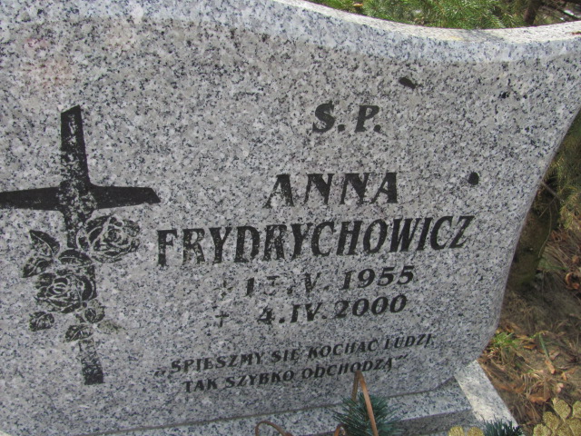 Anna Frydrychowicz 1955 Nowa Sól - Grobonet - Wyszukiwarka osób pochowanych