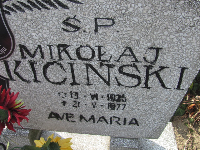 Mikołaj Kiciński 1926 Nowa Sól - Grobonet - Wyszukiwarka osób pochowanych
