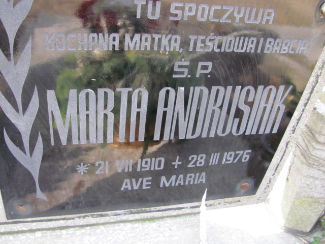  ANDRUSIAK 1945 Nowa Sól - Grobonet - Wyszukiwarka osób pochowanych