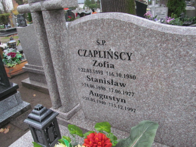 Augustyn Czapliński 1940 Nowa Sól - Grobonet - Wyszukiwarka osób pochowanych