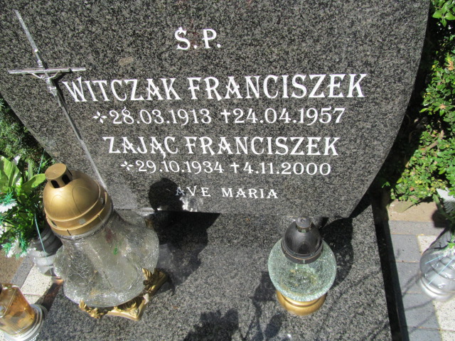 Franciszek Witczak 1913 Nowa Sól - Grobonet - Wyszukiwarka osób pochowanych
