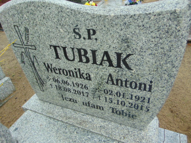 Antoni Tubiak 1921 Nowa Sól - Grobonet - Wyszukiwarka osób pochowanych