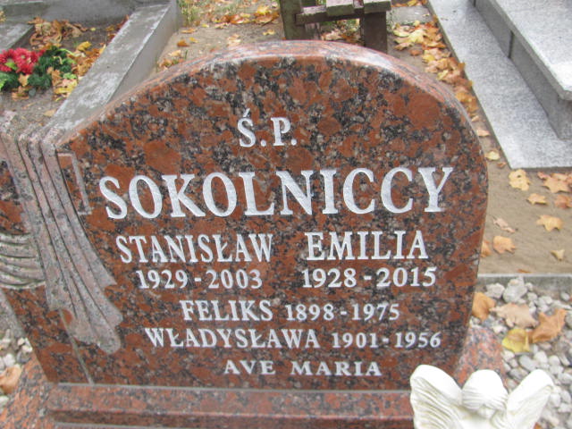 Feliks Sokolnicki 1898 Nowa Sól - Grobonet - Wyszukiwarka osób pochowanych