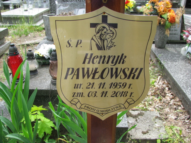 Henryk Pawłowski 1959 Nowa Sól - Grobonet - Wyszukiwarka osób pochowanych