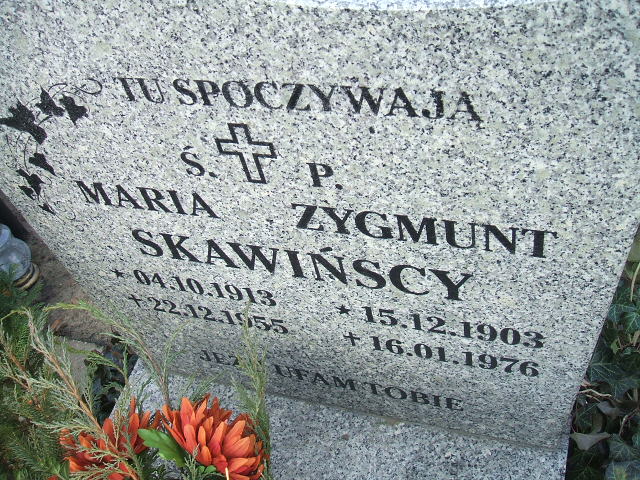 Zygmunt August Skawiński 1903 Nowa Sól - Grobonet - Wyszukiwarka osób pochowanych