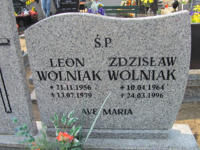 Leon Wolniak 1956 Nowa Sól - Grobonet - Wyszukiwarka osób pochowanych