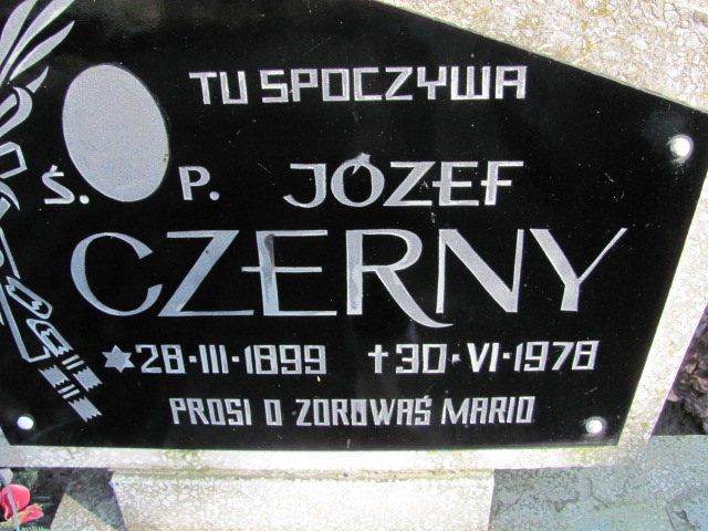 Józef Czerny 1899 Nowa Sól - Grobonet - Wyszukiwarka osób pochowanych