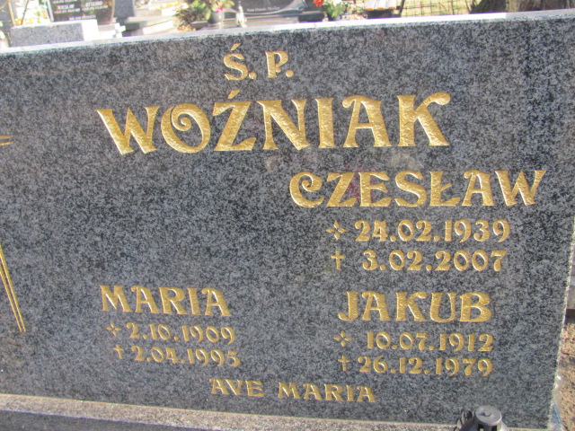 Jakub Woźniak 1912 Nowa Sól - Grobonet - Wyszukiwarka osób pochowanych