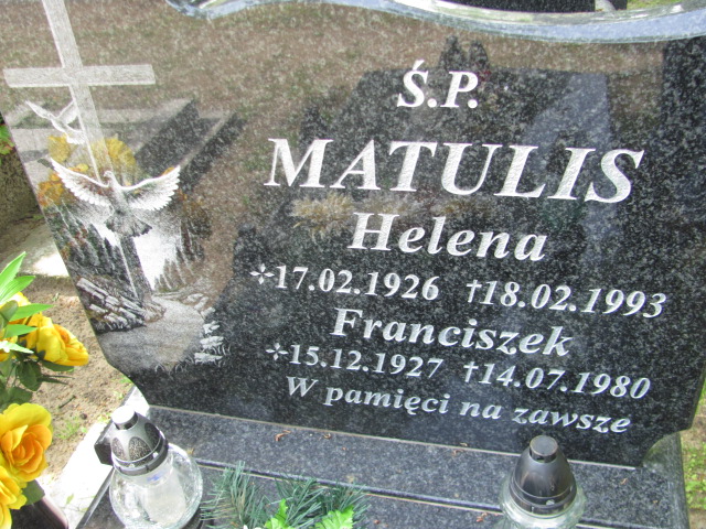 Franciszek Matulisfpituck 1927 Nowa Sól - Grobonet - Wyszukiwarka osób pochowanych