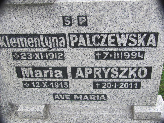 Klementyna Palczewska 1912 Nowa Sól - Grobonet - Wyszukiwarka osób pochowanych