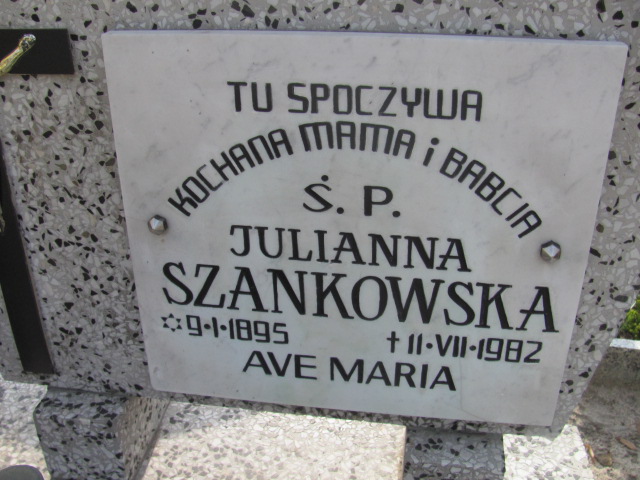 Julianna Szankowska 1895 Nowa Sól - Grobonet - Wyszukiwarka osób pochowanych