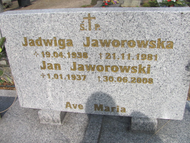 Jadwiga Jaworowska 1938 Nowa Sól - Grobonet - Wyszukiwarka osób pochowanych