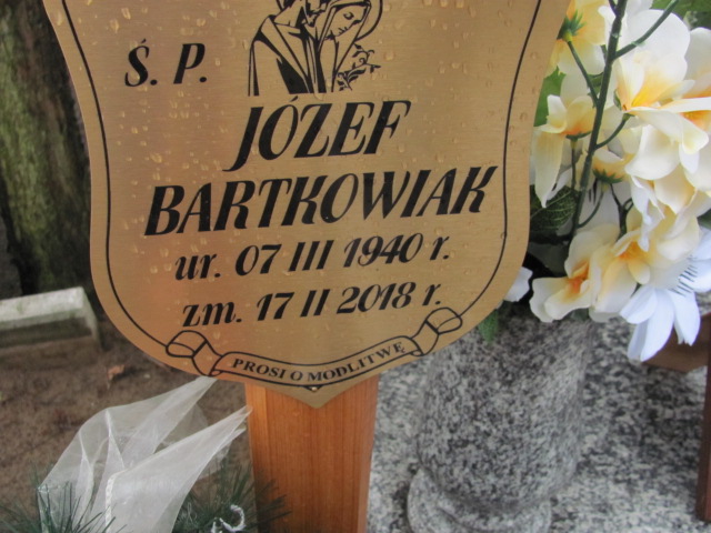 Józef Bartkowiak 1940 Nowa Sól - Grobonet - Wyszukiwarka osób pochowanych