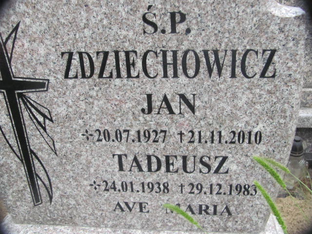 Jan Zdziechowicz 1927 Nowa Sól - Grobonet - Wyszukiwarka osób pochowanych