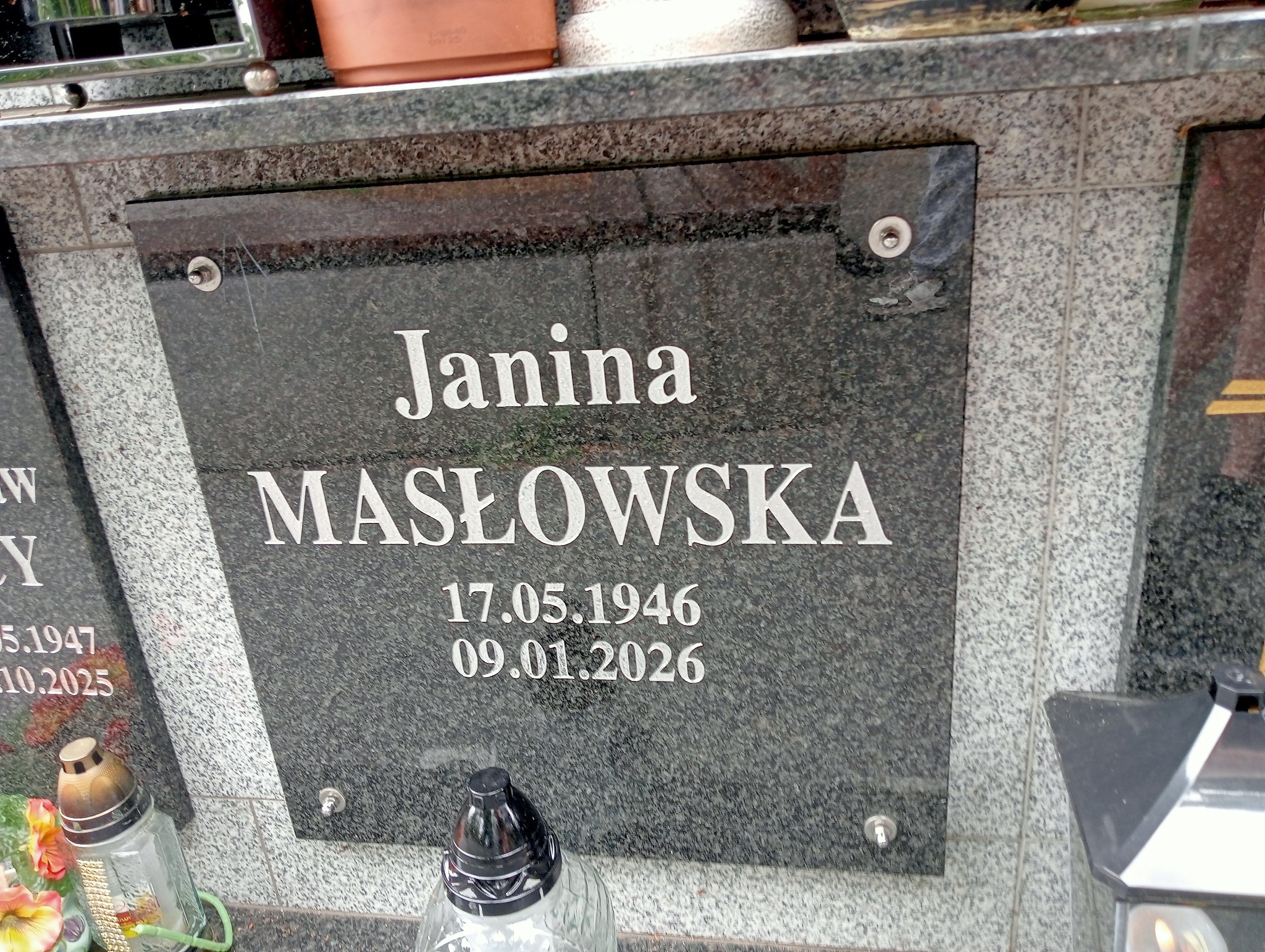 Janina MASŁOWSKA 1946 Nowa Sól - Grobonet - Wyszukiwarka osób pochowanych