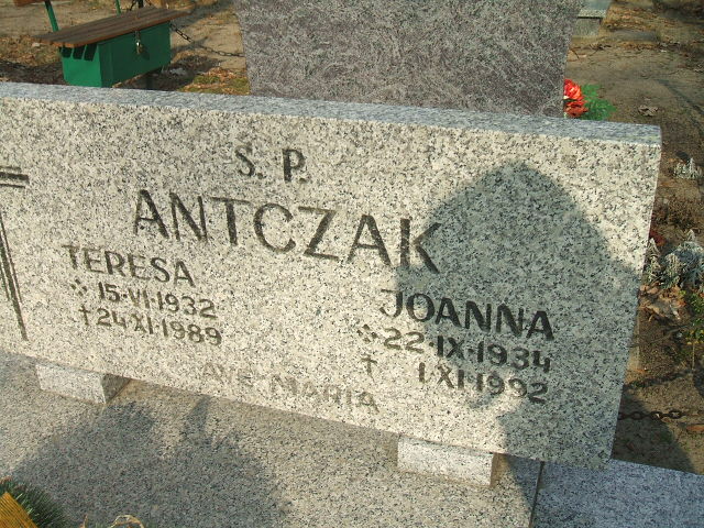 Joanna Antczak 1934 Nowa Sól - Grobonet - Wyszukiwarka osób pochowanych