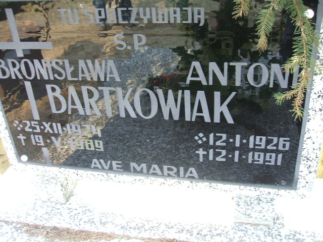 Antoni Bartkowiak 1926 Nowa Sól - Grobonet - Wyszukiwarka osób pochowanych