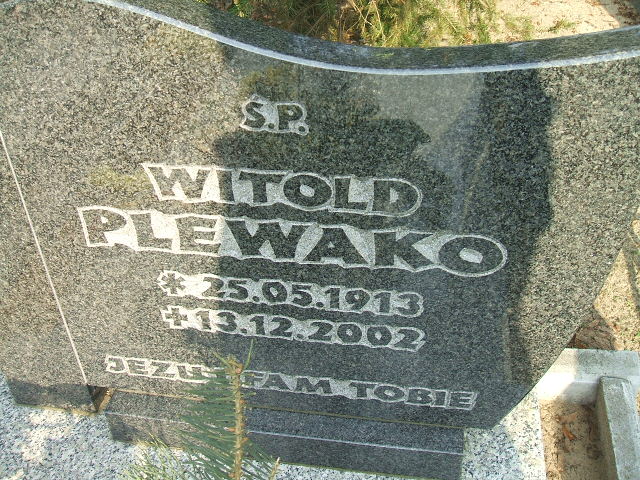 Witold Plewako 1913 Nowa Sól - Grobonet - Wyszukiwarka osób pochowanych