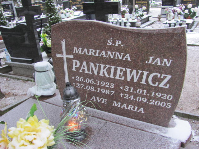 Marianna Pankiewicz 1923 Nowa Sól - Grobonet - Wyszukiwarka osób pochowanych