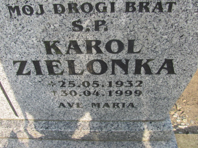 Karol Zielonka 1932 Nowa Sól - Grobonet - Wyszukiwarka osób pochowanych