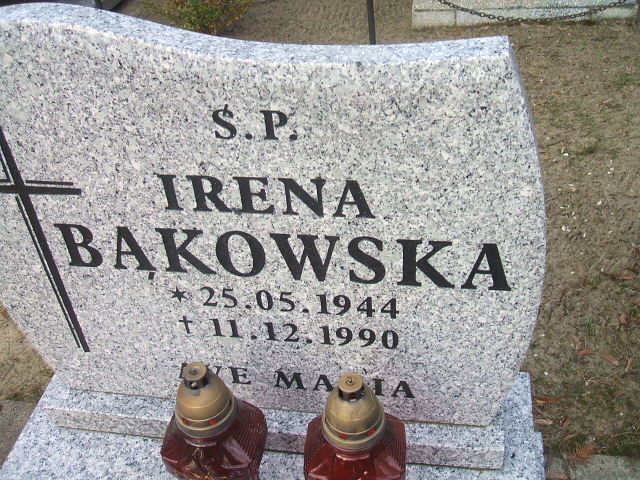Irena Bąkowska 1944 Nowa Sól - Grobonet - Wyszukiwarka osób pochowanych