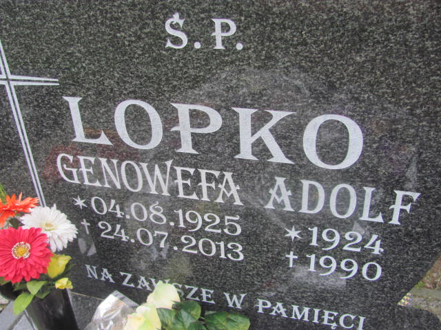Adolf Lopko 1924 Nowa Sól - Grobonet - Wyszukiwarka osób pochowanych