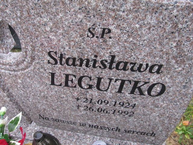 Stanisława Zofia Legutko 1924 Nowa Sól - Grobonet - Wyszukiwarka osób pochowanych