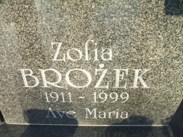 Zofia Brożek 1911 Nowa Sól - Grobonet - Wyszukiwarka osób pochowanych