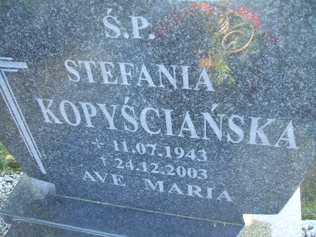 Stefania Kopyściańska 1943 Nowa Sól - Grobonet - Wyszukiwarka osób pochowanych